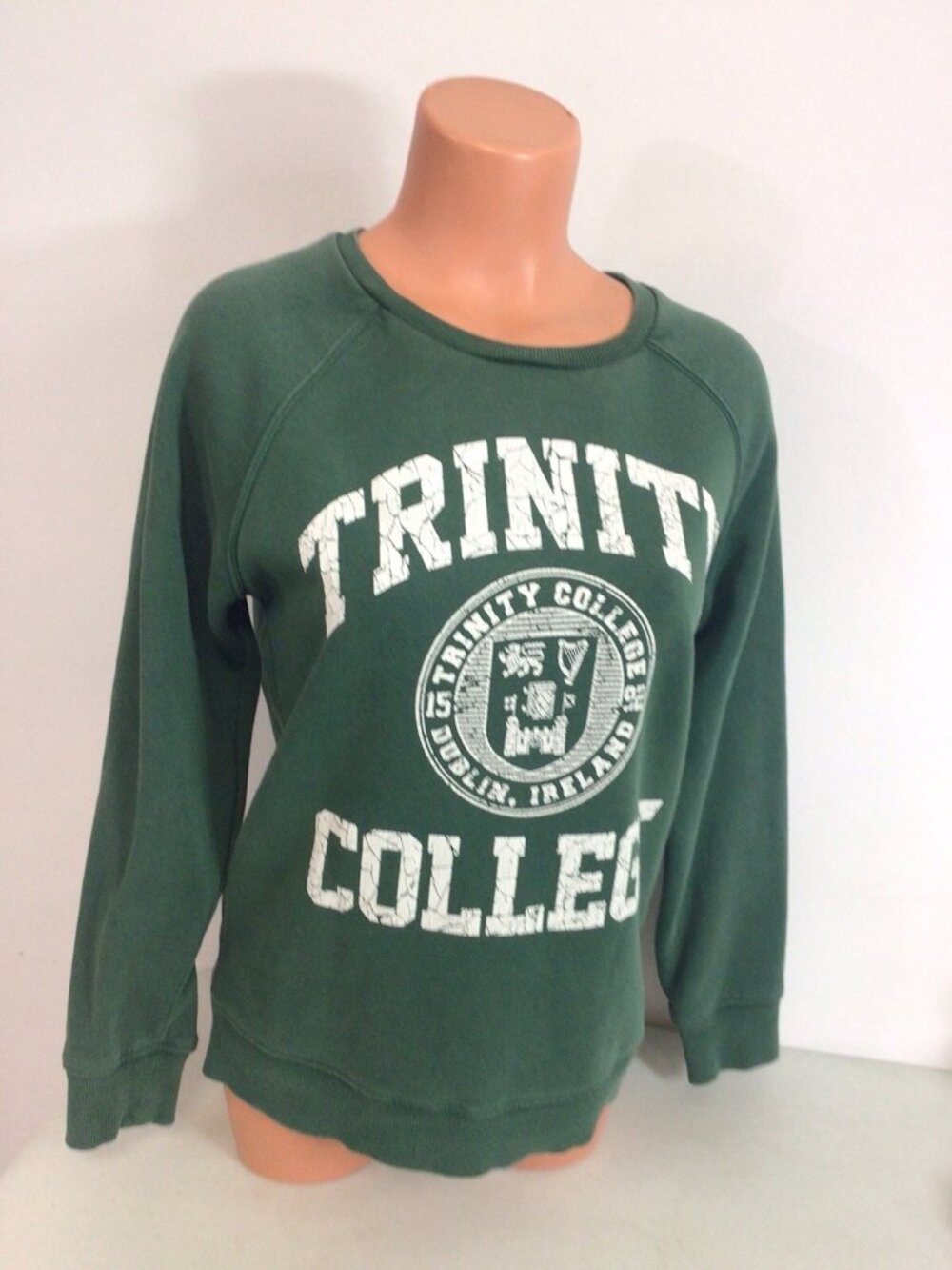 Trinity College Ireland Sweatshirt Varsity Green Womens XS